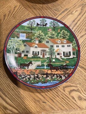 Charles Wysocki's Peppercricket Grove
 collector plates - set of 4